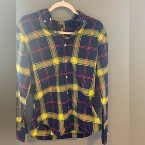J crew plaid casual button down